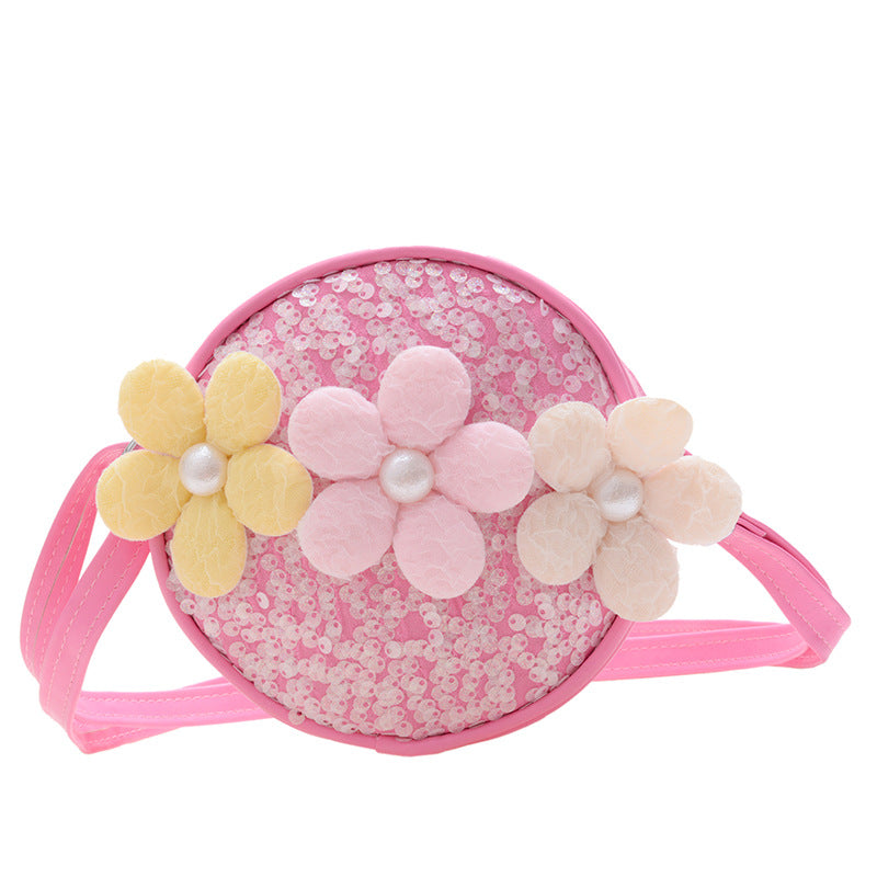 Wholesale PU Sequin Kids Messenger Bag